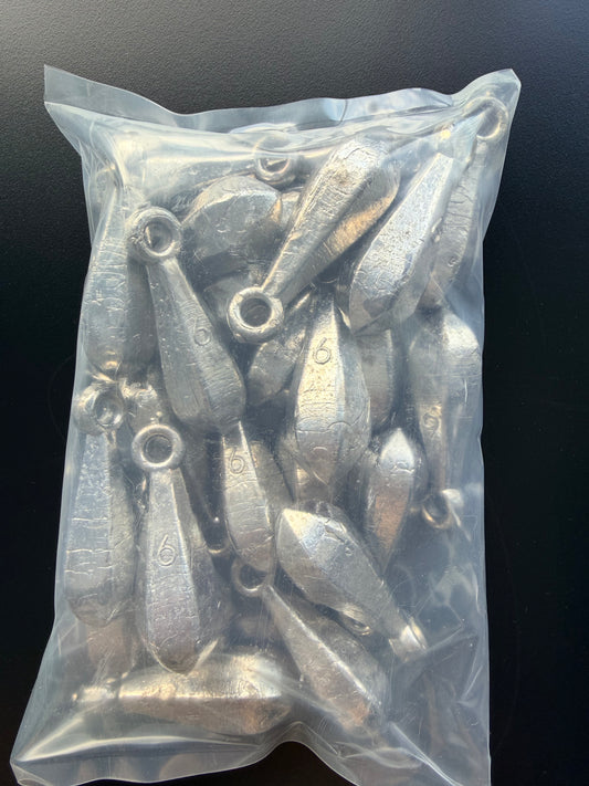 Six-Side Quick Drop 6oz Snapper Pack — 25 sinkers