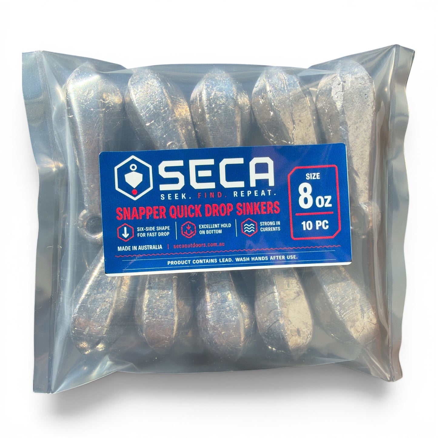 8oz - 10 PACK Quick Drop Snapper Sinkers